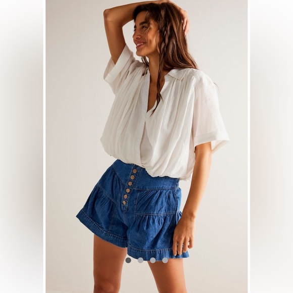 We The Free Fleur Denim Shorts - Picture 1 of 7